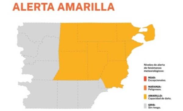 Sigue la alerta amarilla por tormenta en gran parte de la Provincia