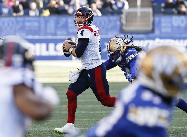 Quarterback Davis Alexander’s health a key Grey Cup question for Montreal Alouettes