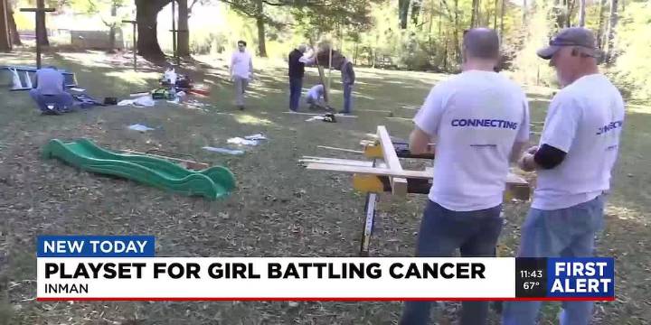 Playset donated to girl battling cancer