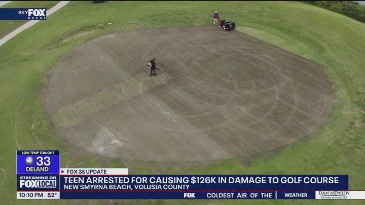 Teen accused of causing $126K in damage to golf course