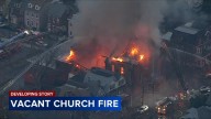 Firefighters battling raging fire at vacant church in Pottstown, Montgomery County; several nearby homes evacuated
