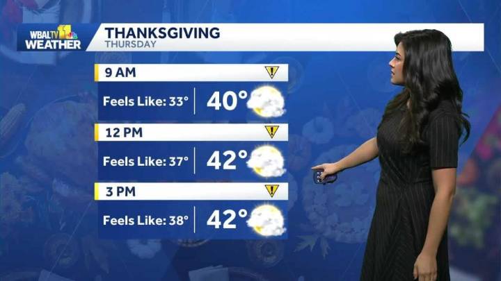 Weather: Few showers, warmer Wednesday before cold blast in Maryland