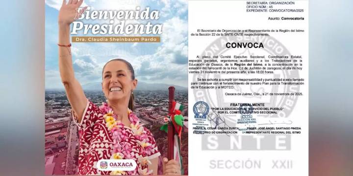 Gira encendida en el Istmo: Sheinbaum inaugura estaciones mientras la CNTE prepara cerco y acusa incumplimientos