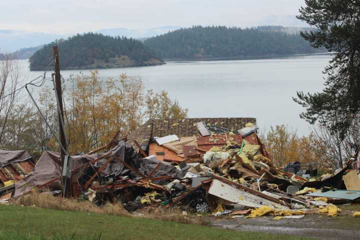 North Whidbey shed obliterated in explosion