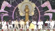 Aishwarya Rai touches PM Modi’s feet at Sri Satya Sai Baba Centenary event in Andhra Pradesh