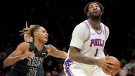 76ers’ Andre Drummond exits Nets game in wheelchair
