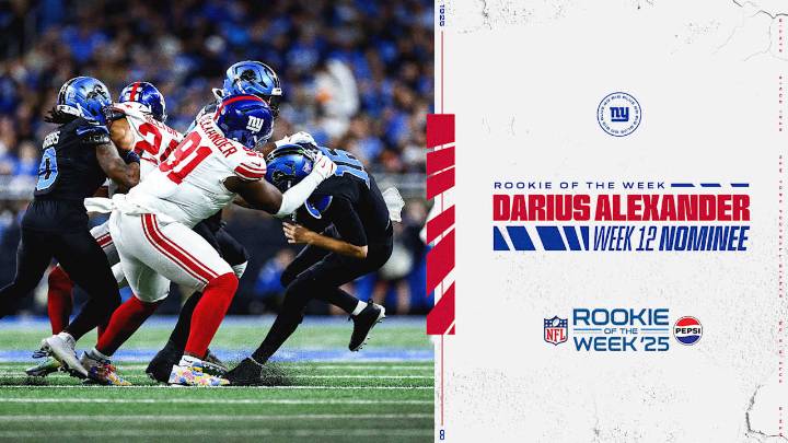 Darius Alexander nominated for Pepsi Rookie of the Week