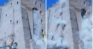 Rome medieval tower partially collapses amid renovation