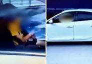 Graba a su hijo de 10 años al volante de un coche en Irun y sube después el vídeo a redes sociales