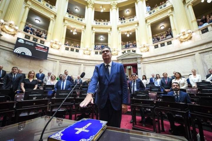 Godoy, Schneider y Capitanich juraron en el Senado nacional