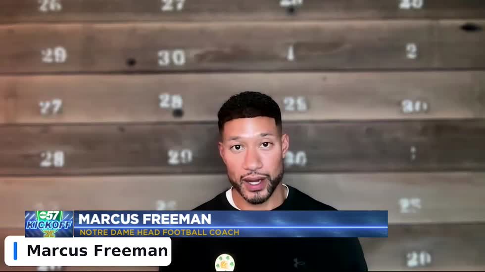 Marcus Freeman discusses the Notre Dame-Boston College rivalry