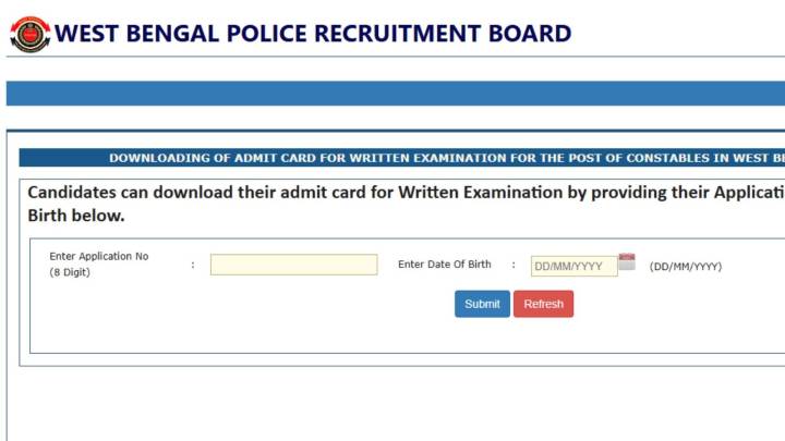 WBP Constable Admit Card 2025: Hall tickets released at wbpolice.gov.in