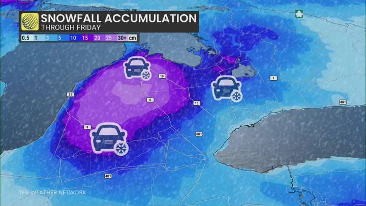 Multi-day lake-effect snow squalls to impact Southern Ontario