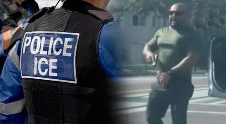 MUCHO CUIDADO con ICE en California: agente apunta con su arma a una mujer en Santa Ana y la policía local interviene