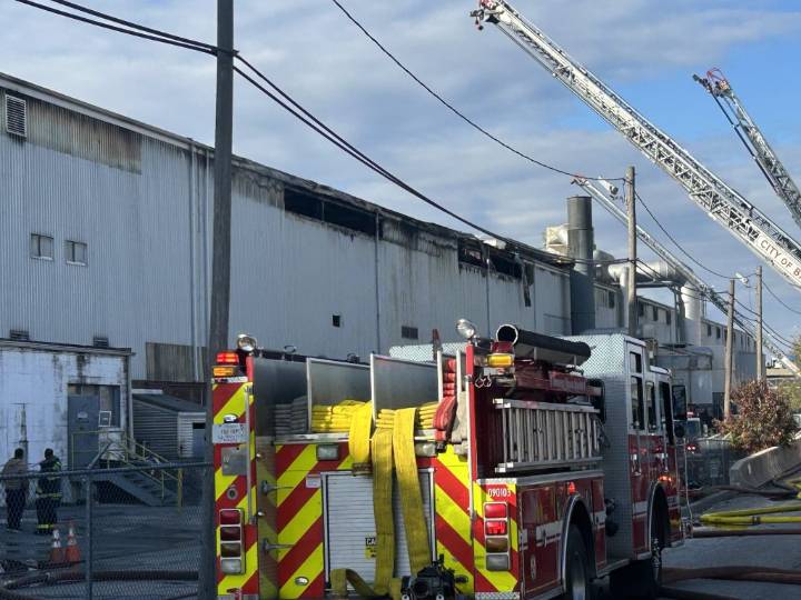 Massive fire at drywall manufacturing plant in Canton Industrial Park contained