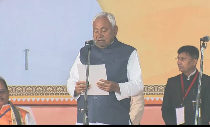 Nitish Kumar Sworn in as Bihar Chief Minister for Record 10th time