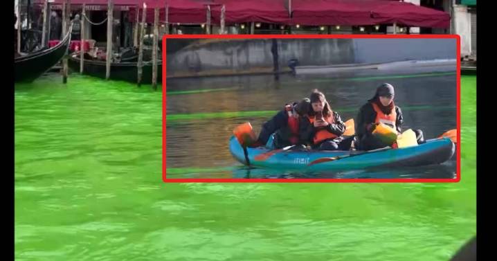 Greta Thunberg es expulsada de Venecia tras teñir de verde el Gran Canal en protesta climática