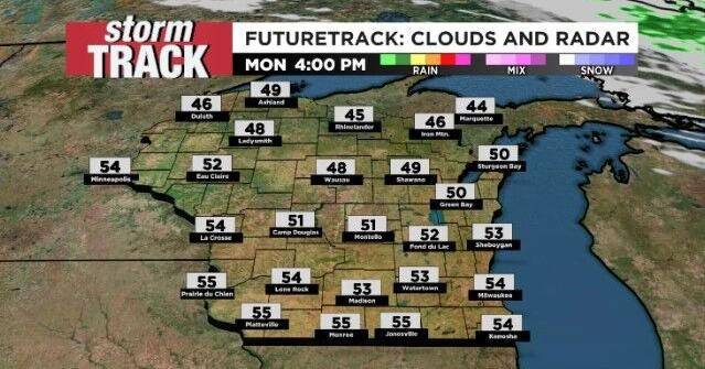 Overnight Rain Before a Sunny Monday
