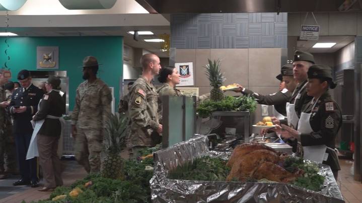 Fort Jackson serves soldiers a taste of home as 12,000 enjoy Thanksgiving feast