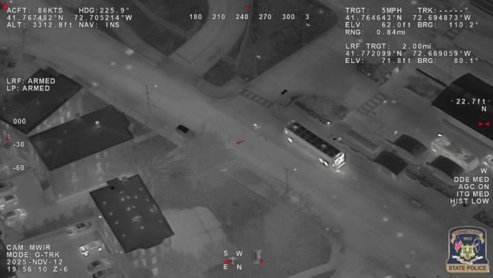 CT man who fled stop tracked by after state police aviation unit