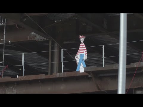 Construction workers surprise patients with “Where’s Waldo?” at Shriners and UC Davis