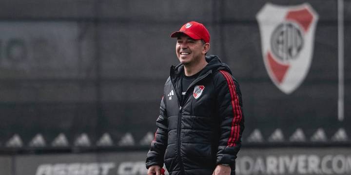 La conferencia de prensa de Marcelo Gallardo con Stefano Di Carlo, el flamante presidente de River Plate