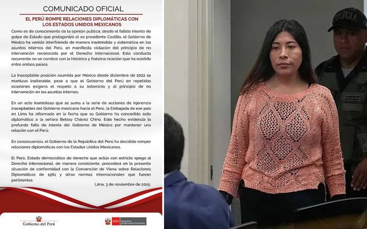 Cancillería confirmó que Perú rompe relaciones diplomáticas con México