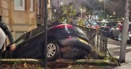 Police on scene after car crashes into Pollokshields tenement