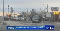 A Cement Truck Causes a Six-Vehicle-Crash Injuring Two People