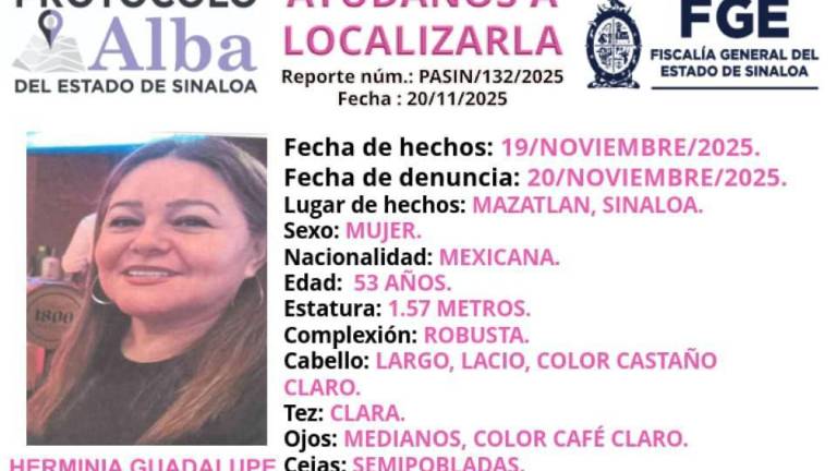 Herminia, desaparecida en Mazatlán, también es hija de una buscadora