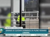 VES: Captan a serenos dormidos en pleno horario laboral