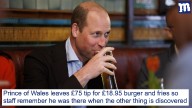 Prince William leaves £75 tip to establish alibi