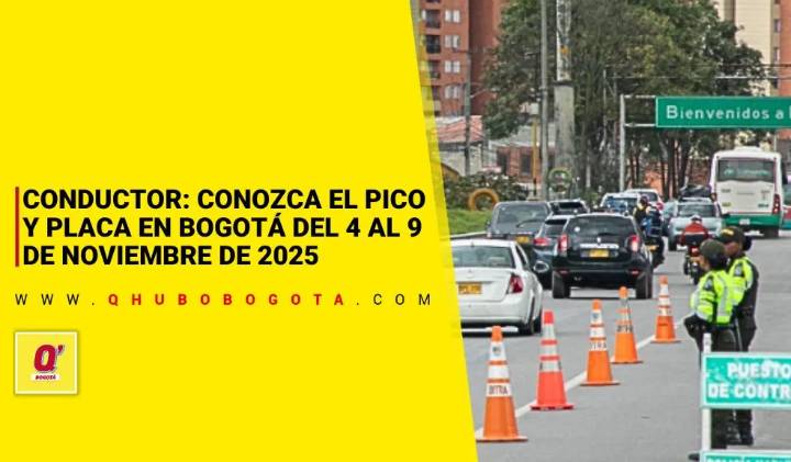 Conductor conozca el Pico y Placa en Bogotá del 4 al 9