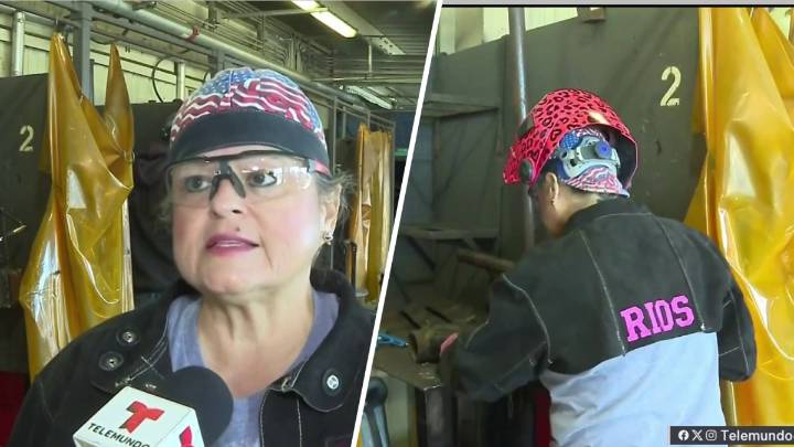 Veterana aprende a soldar para crear arte en metal de forma independiente