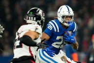 Taylor runs for 244 yards and 3 TDs for Colts in 31-25 OT win over Falcons in Berlin