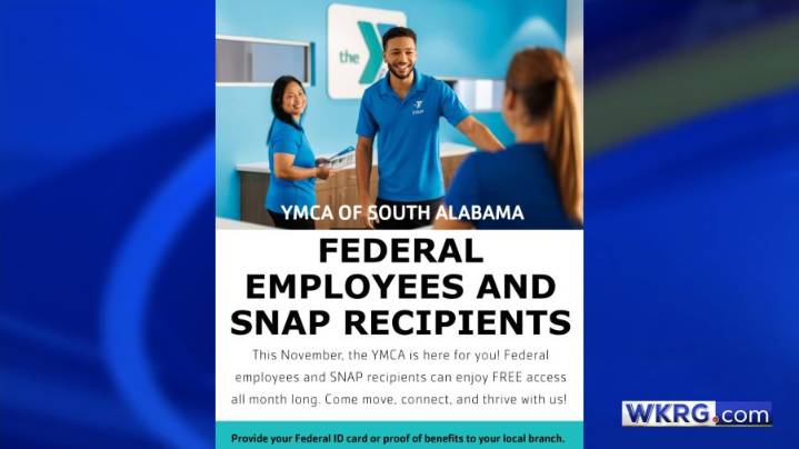 YMCA of South Alabama to give free access to federal employees, SNAP recipients