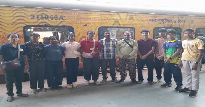 Officials Fly, Players Struggle: Tripura’s Young Table Tennis Players Forced to Travel by Train Despite Back