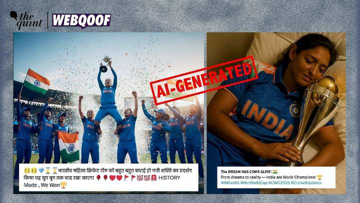 AI-Generated Pics of Cricketers Shared as Real Images After 2025 Women's CWC Win