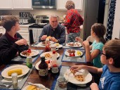 We go to weekly dinners at Grandma's house. It's a tradition we prioritize, and it keeps me grounded.