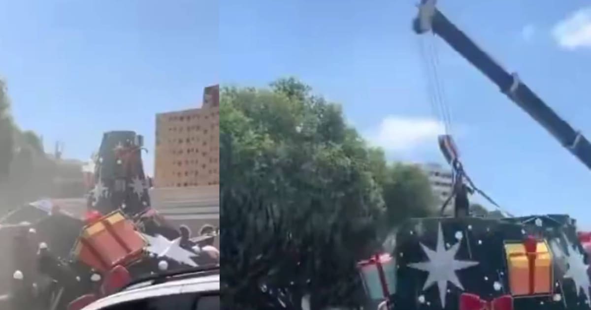 Tragedia en Brasil: Muere un trabajador cuando instalaba un árbol de navidad gigante; otro resultó herido