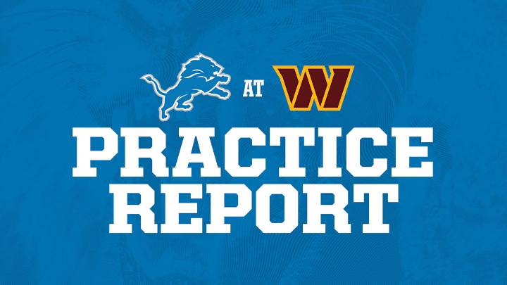 Lions at Commanders practice report: Nov. 6