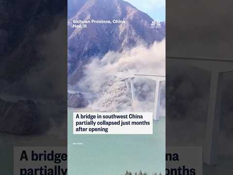 A bridge in southwest China partially collapsed just months after opening