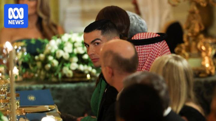 Cristiano Ronaldo attends White House black-tie event with Donald Trump and Saudi crown prince