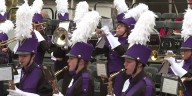 Stoughton High School Marching Band performs at Badger Bash