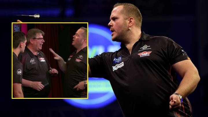 'Controversy on stage' - Darts star rows with referee over illegal moment