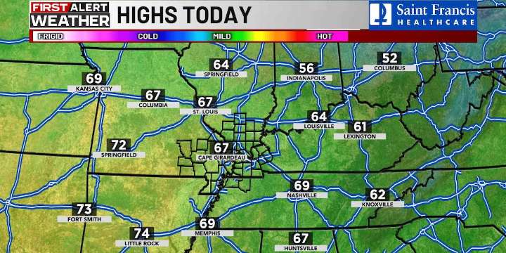 First Alert: Isolated showers possible tomorrow; warmer temps this weekend