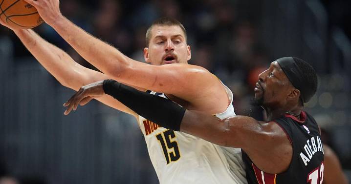 Bam Adebayo exits early with left foot injury as Heat fall to Nuggets