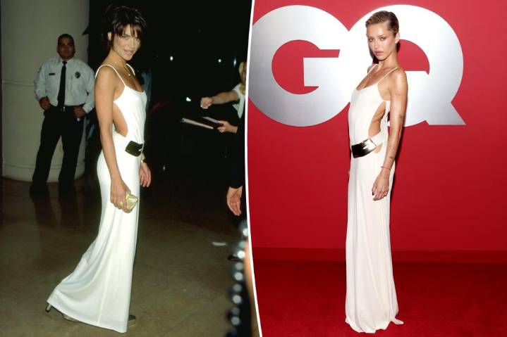 Delilah Belle Hamlin borrows mom Lisa Rinna's vintage 1996 Gucci dress for GQ Men of the Year 2025 red carpet