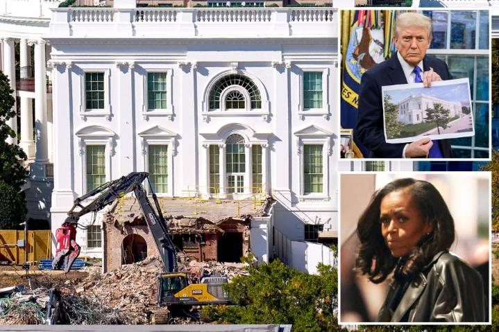 Trump rips Michelle Obama after ex-First Lady knocks 'disaster' East Wing renovations