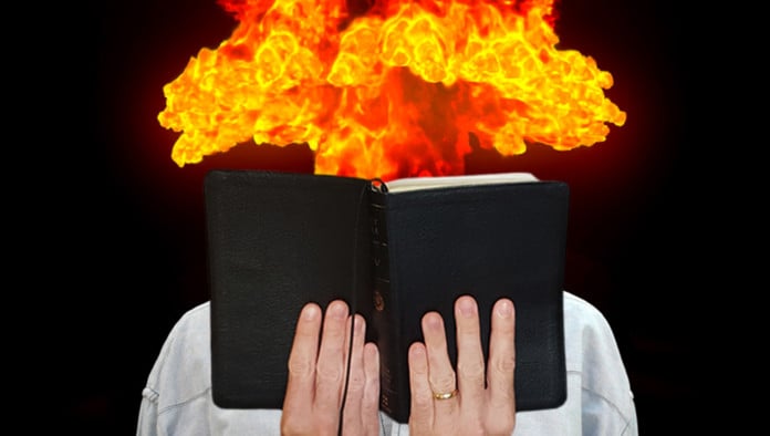 Man’s Head Explodes While Reading Book Of Romans